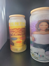 Load image into Gallery viewer, Customized 16oz frosted Glass Tumbler