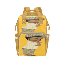 Load image into Gallery viewer, Baby Boy Orange Multi-Function Diaper Backpack/Diaper Bag (Model 1688)