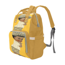 Load image into Gallery viewer, Baby Boy Orange Multi-Function Diaper Backpack/Diaper Bag (Model 1688)