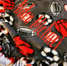 Load image into Gallery viewer, Fleece Blanket 72"x48"- Customized with Name and simple design