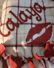Load image into Gallery viewer, Fleece Blanket 72"x48"- Customized with Name and simple design