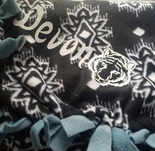 Load image into Gallery viewer, Fleece Blanket 72"x48"- Customized with Name and simple design