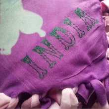 Load image into Gallery viewer, Fleece Blanket 72"x48"- Customized with Name and simple design