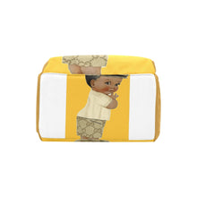 Load image into Gallery viewer, Baby Boy Orange Multi-Function Diaper Backpack/Diaper Bag (Model 1688)