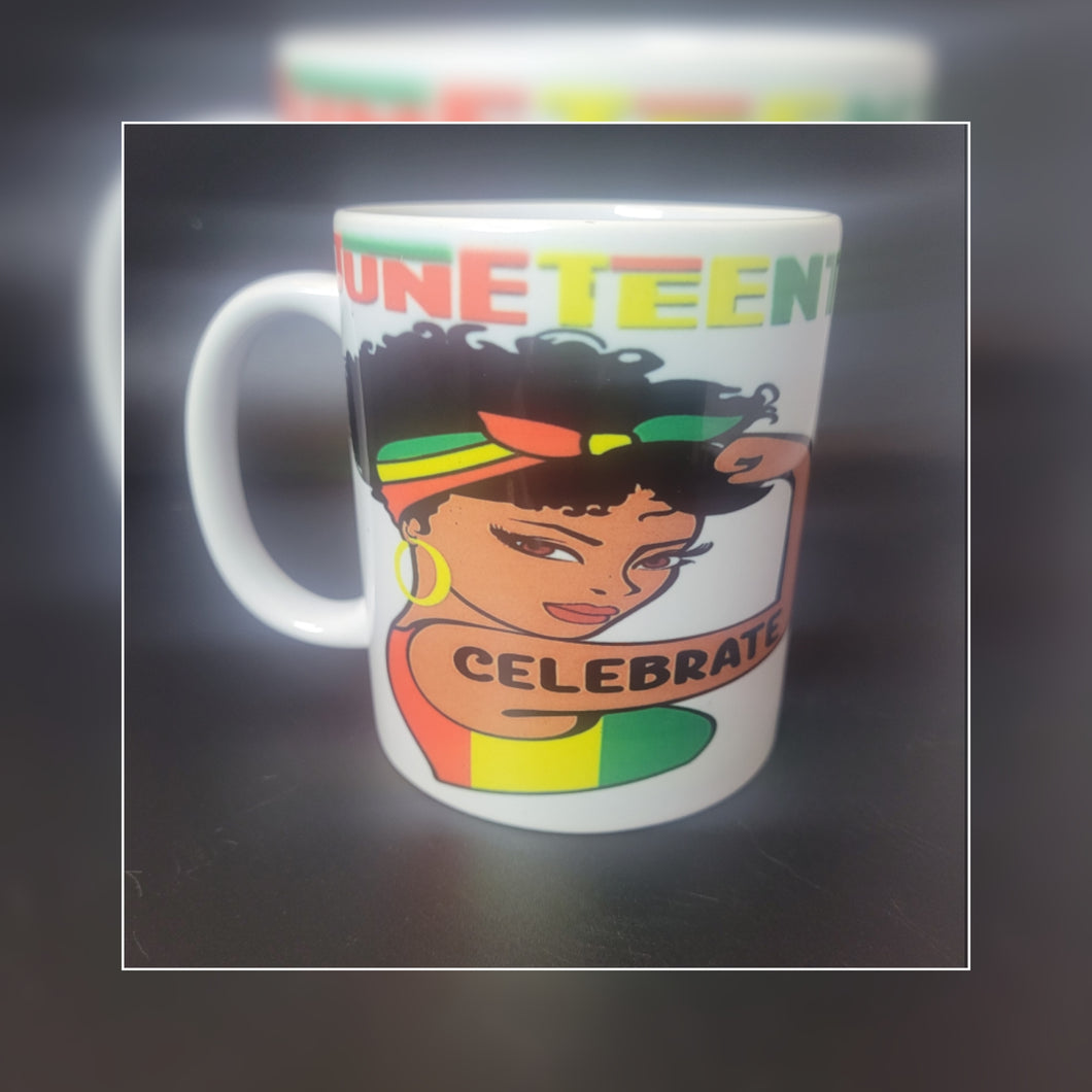 Celebrate Juneteenth Girl 12oz mug