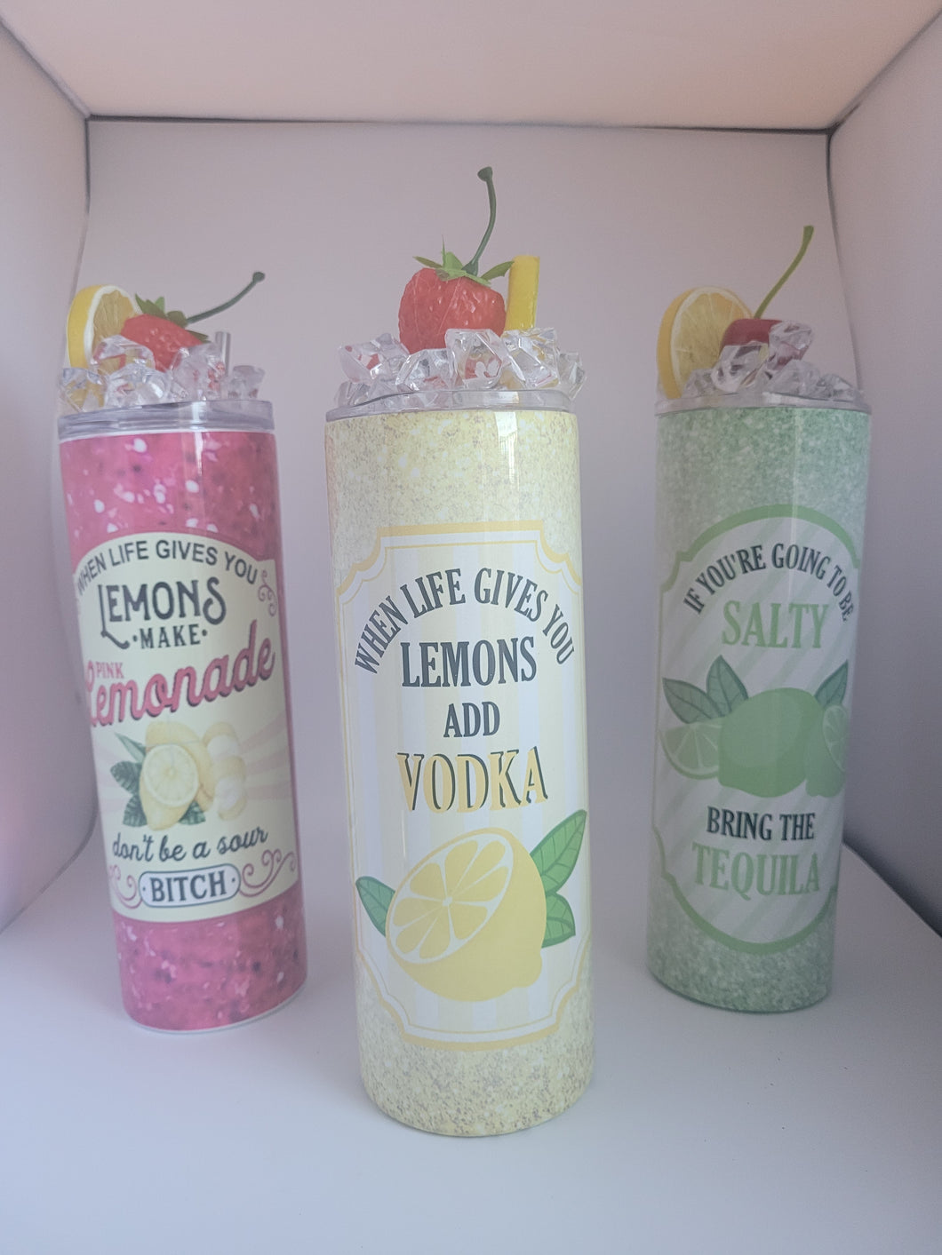 Lemon or Lime Tumblers with Iced Top