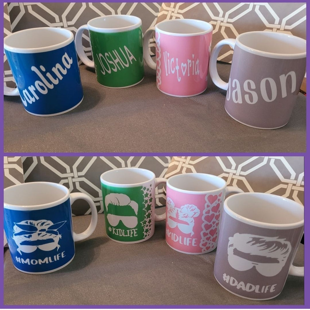 #FamilyLife Mugs with individual name on the back