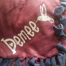 Load image into Gallery viewer, Fleece Blanket 72&quot;x48&quot;- Customized with Name and simple design
